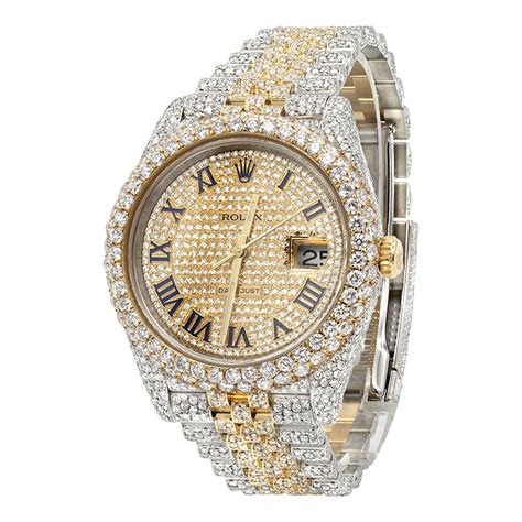 massive gold fake diamond mens watch|rolex counterfeit watches.